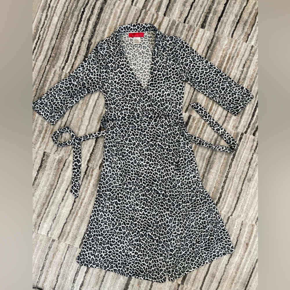 Animal print Jersey wrap dress - Small